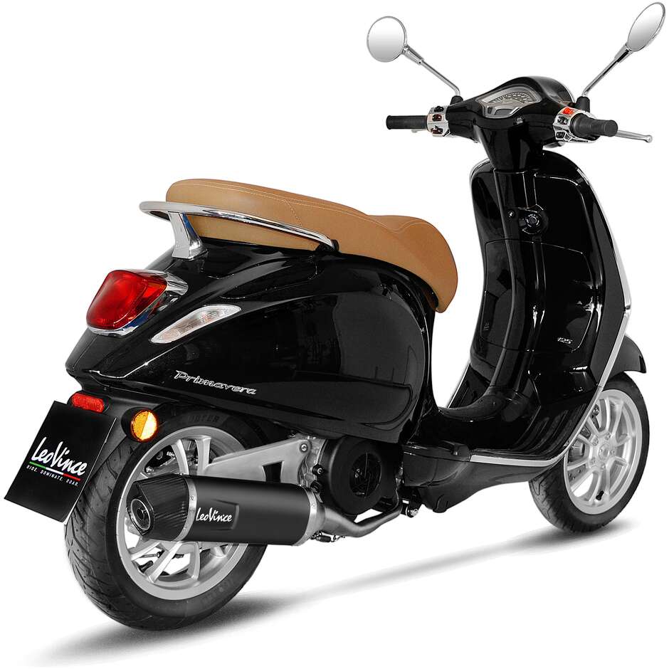 Leovince 14067K BLACK Full System Exhaust System Specific for PIAGGIO Vespa Primavera125 iGet ABS - Sprint125 iGet ABS (19-20)