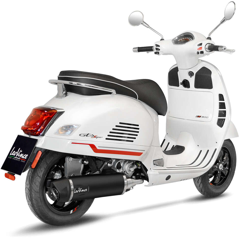 Leovince 14071K BLACK Full System Exhaust System Specific for PIAGGIO Vespa GTS300 HPE/RACING SIXTIES/SUPER/SEI GIORNI/SPORT/TECH/TOURING (21-24)