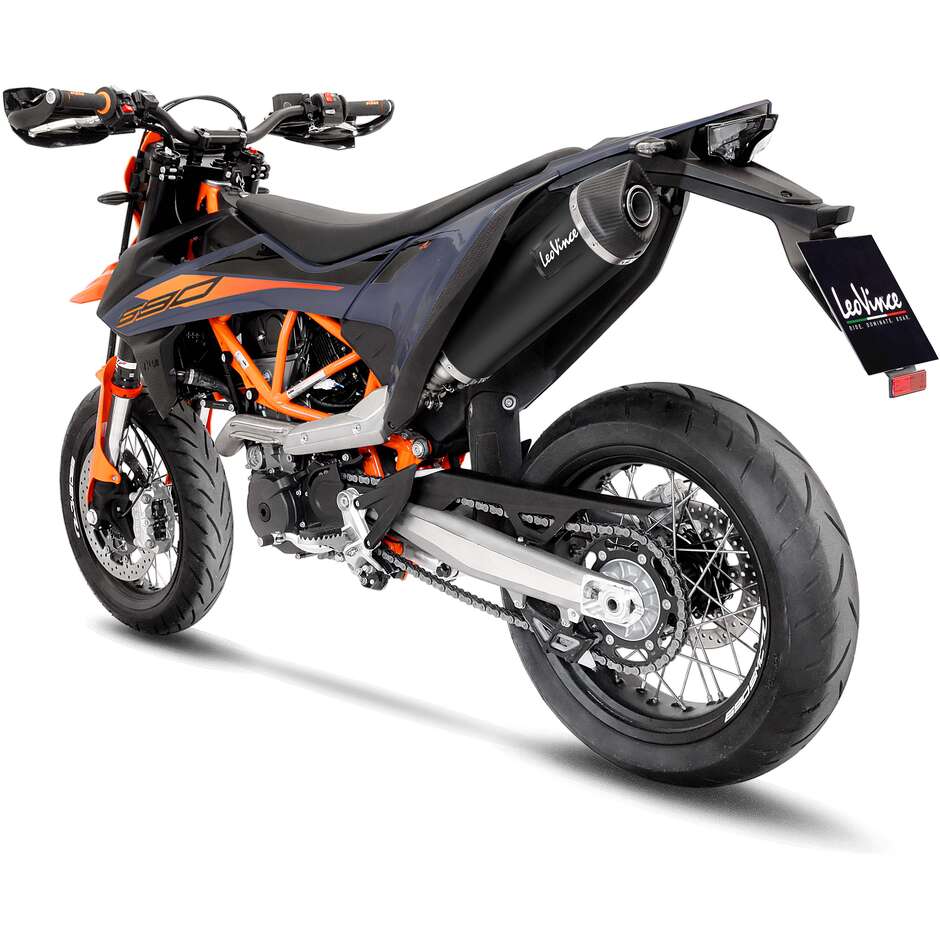 Leovince 14072U BLACK Slip-On Exhaust Specific for GAS GAS ES700 - SM700 (22-24); KTM 690 SMC R - 690 ENDURO R (19-24)