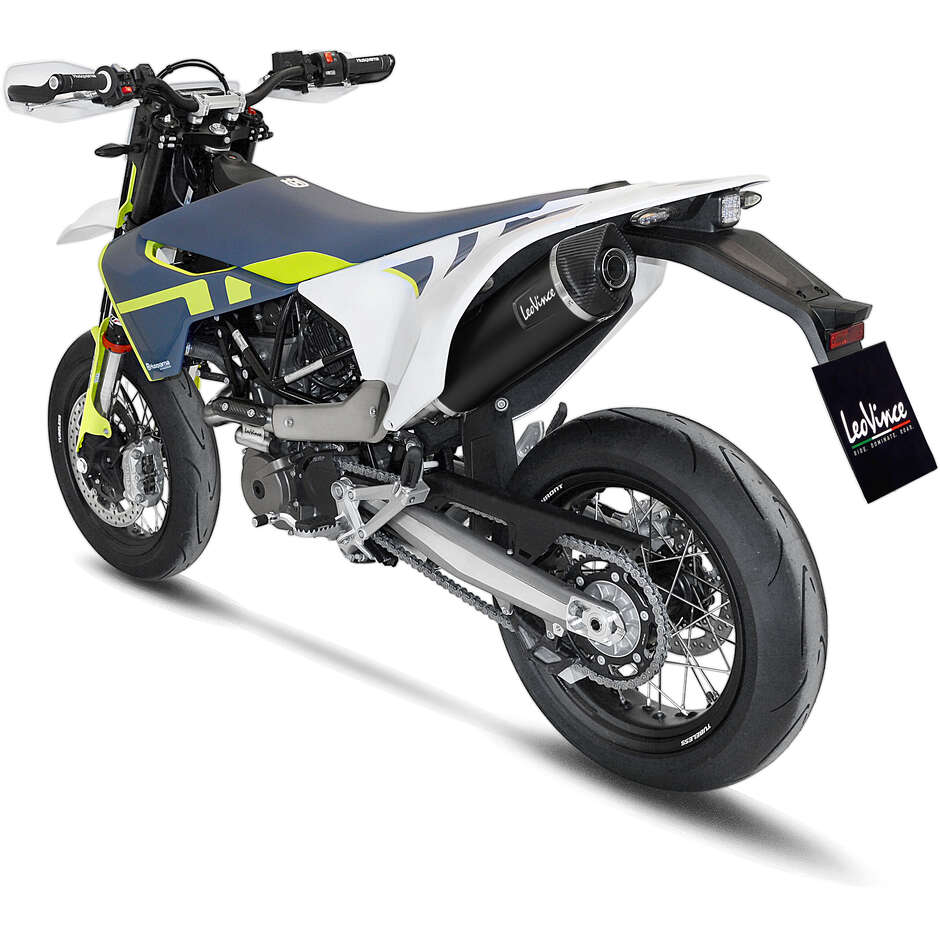 Leovince 14075K BLACK Full System Exhaust System Specific For HUSQVARNA 701 Supermoto - 701 Enduro/LR (17-24)