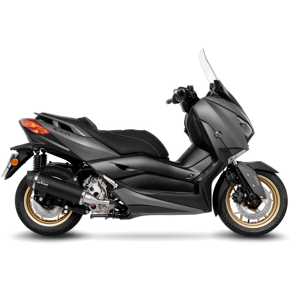 Leovince 14077U BLACK Slip-On Exhaust Specific For YAMAHA X-MAX300/Tech Max (21-24)