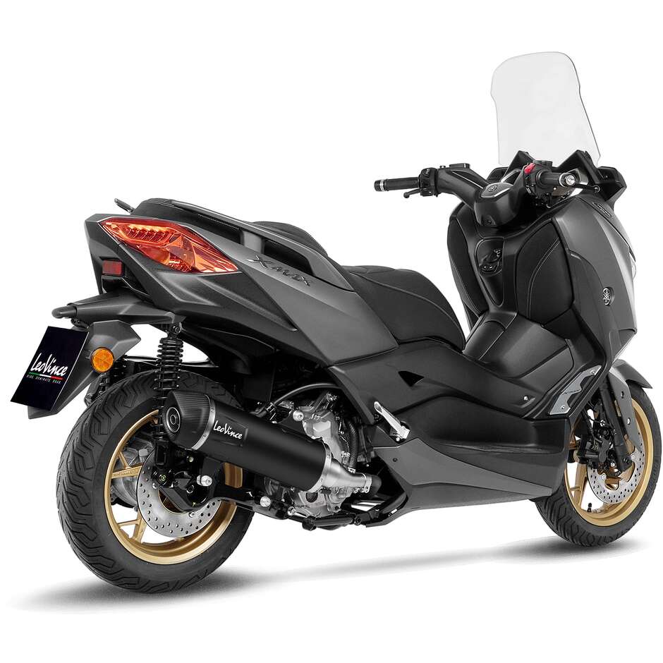 Leovince 14077U BLACK Slip-On Exhaust Specific For YAMAHA X-MAX300/Tech Max (21-24)
