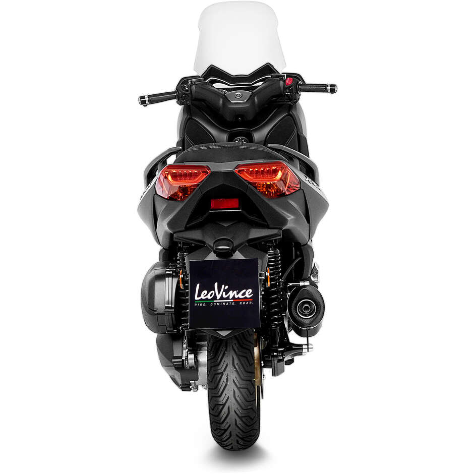 Leovince 14077U BLACK Slip-On Exhaust Specific For YAMAHA X-MAX300/Tech Max (21-24)