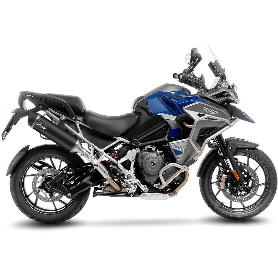 Leovince 14085 BLACK Slip-On Exhaust Specific for TRIUMPH Tiger1200 GT/Rally/Pro/Explorer (22-24)