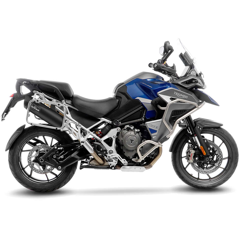 Leovince 14085 BLACK Slip-On Exhaust Specific for TRIUMPH Tiger1200 GT/Rally/Pro/Explorer (22-24)