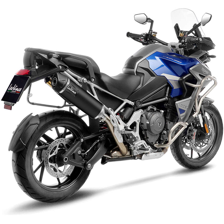 Leovince 14085 BLACK Slip-On Exhaust Specific for TRIUMPH Tiger1200 GT/Rally/Pro/Explorer (22-24)