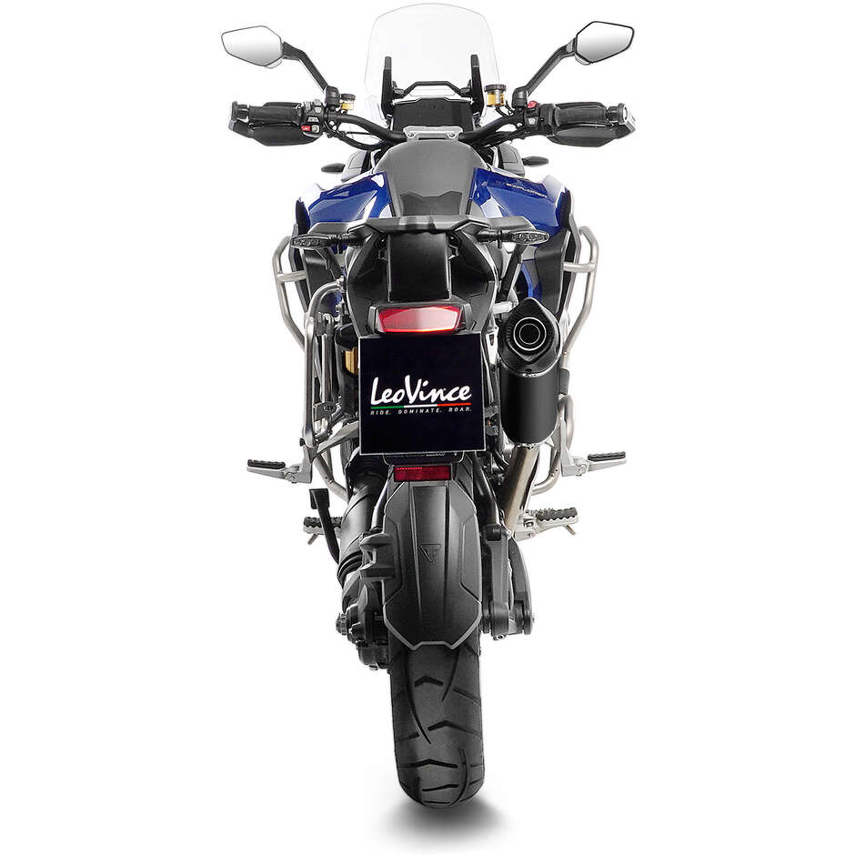 Leovince 14085 BLACK Slip-On Exhaust Specific for TRIUMPH Tiger1200 GT/Rally/Pro/Explorer (22-24)