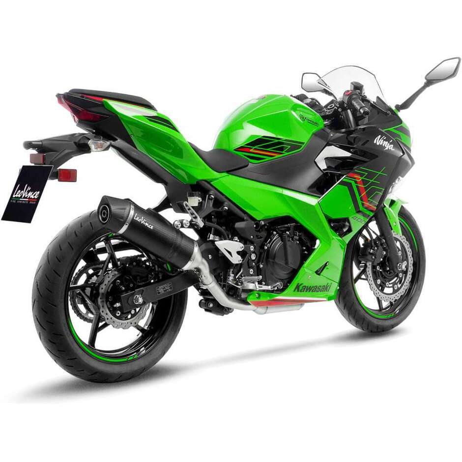 Leovince 14260E LV ONE EVO CARBON FIBER Slip-On-Auspuff speziell für KAWASAKI Ninja500/SE – Z500/SE (24-25); Ninja400 (18-23); Z400 (19-23)