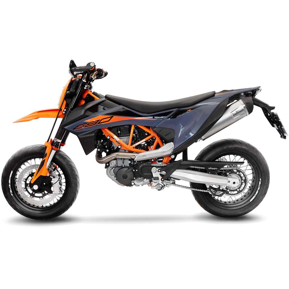Leovince 14363EK LV ONE EVO Slip-On Exhaust Specific for GAS GAS ES700 - SM700 (22-24); KTM 690SMC R - 690Enduro R (19-24)