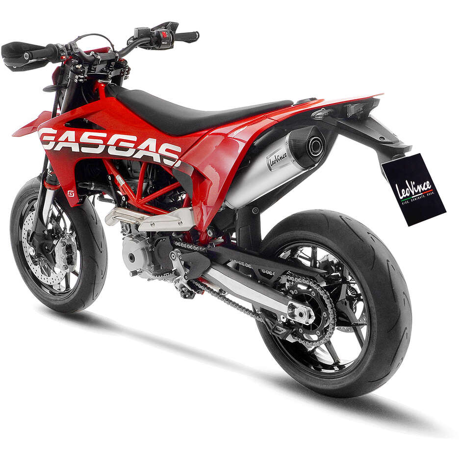 Leovince 14363EK LV ONE EVO Slip-On Exhaust Specific for GAS GAS ES700 - SM700 (22-24); KTM 690SMC R - 690Enduro R (19-24)