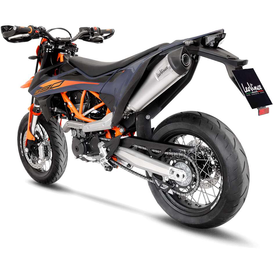 Leovince 14363EK LV ONE EVO Slip-On Exhaust Specific for GAS GAS ES700 - SM700 (22-24); KTM 690SMC R - 690Enduro R (19-24)