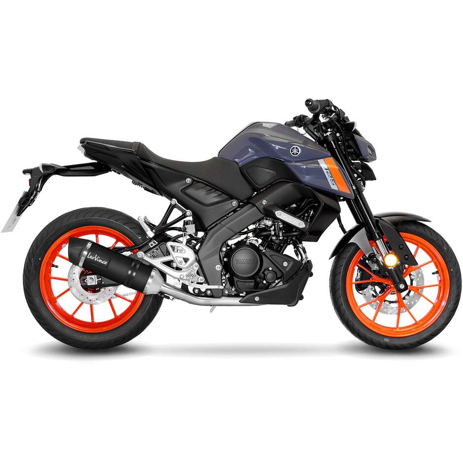 Leovince 14365EBK LV ONE EVO BLACK EDITION Full System Complete Exhaust Specific For YAMAHA MT-125 - XSR125 - YZF-R125 (21-24)
