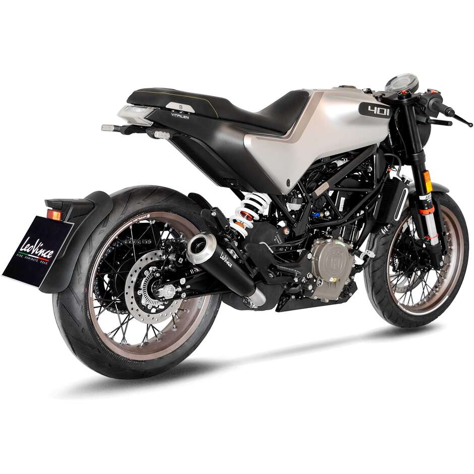 Leovince 15126 GP ONE Slip-On Exhaust Specific For HUSQVARNA Svartpilen125/401 (21-23); Vitpilen125/401 (20-23)