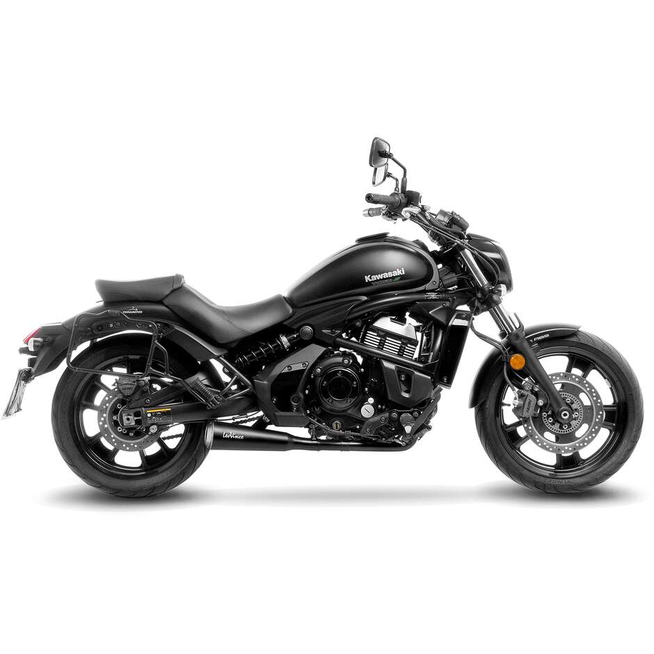 Leovince 15130FBU GP ONE BLACK PAINTED HEADER PIPES Complete System Exhaust Specific For KAWASAKI Vulcan S650 (17-20)