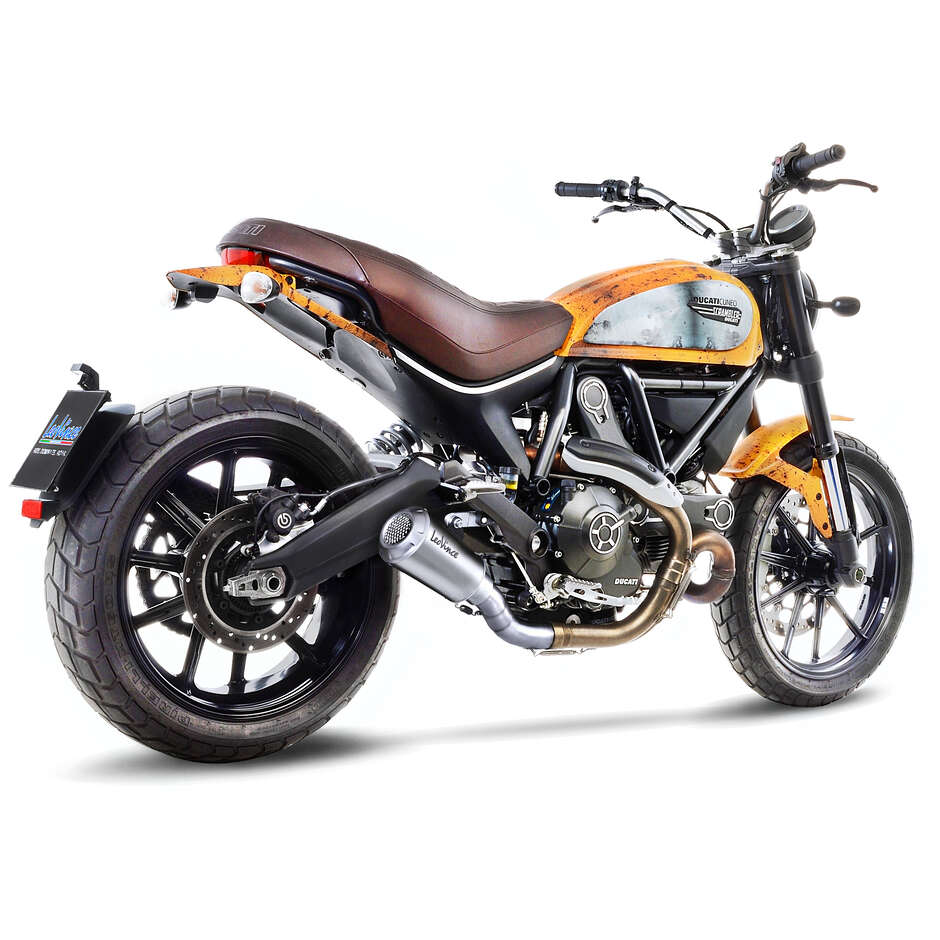 Leovince 15206U LV-10 Slip-On Exhaust Specific For DUCATI Scrambler800 Icon/Classic (15-20); Scrambler800 Cafe Racer/Full Throttle - Monster797 (17-20)