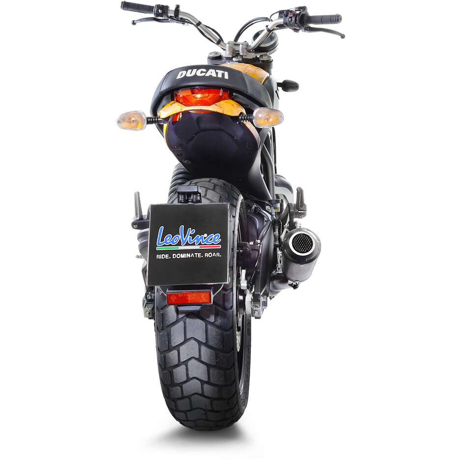 Leovince 15206U LV-10 Slip-On Exhaust Specific For DUCATI Scrambler800 Icon/Classic (15-20); Scrambler800 Cafe Racer/Full Throttle - Monster797 (17-20)