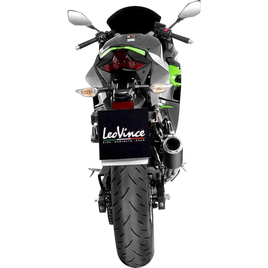 Leovince 15400BU LV CORSA Black Edition Slip-On Auspuffanlage speziell für KAWASAKI Ninja 400 (18-23); Z 400 (19-23); Ninja 500/SE (24-26); Z 500/S (24-26)
