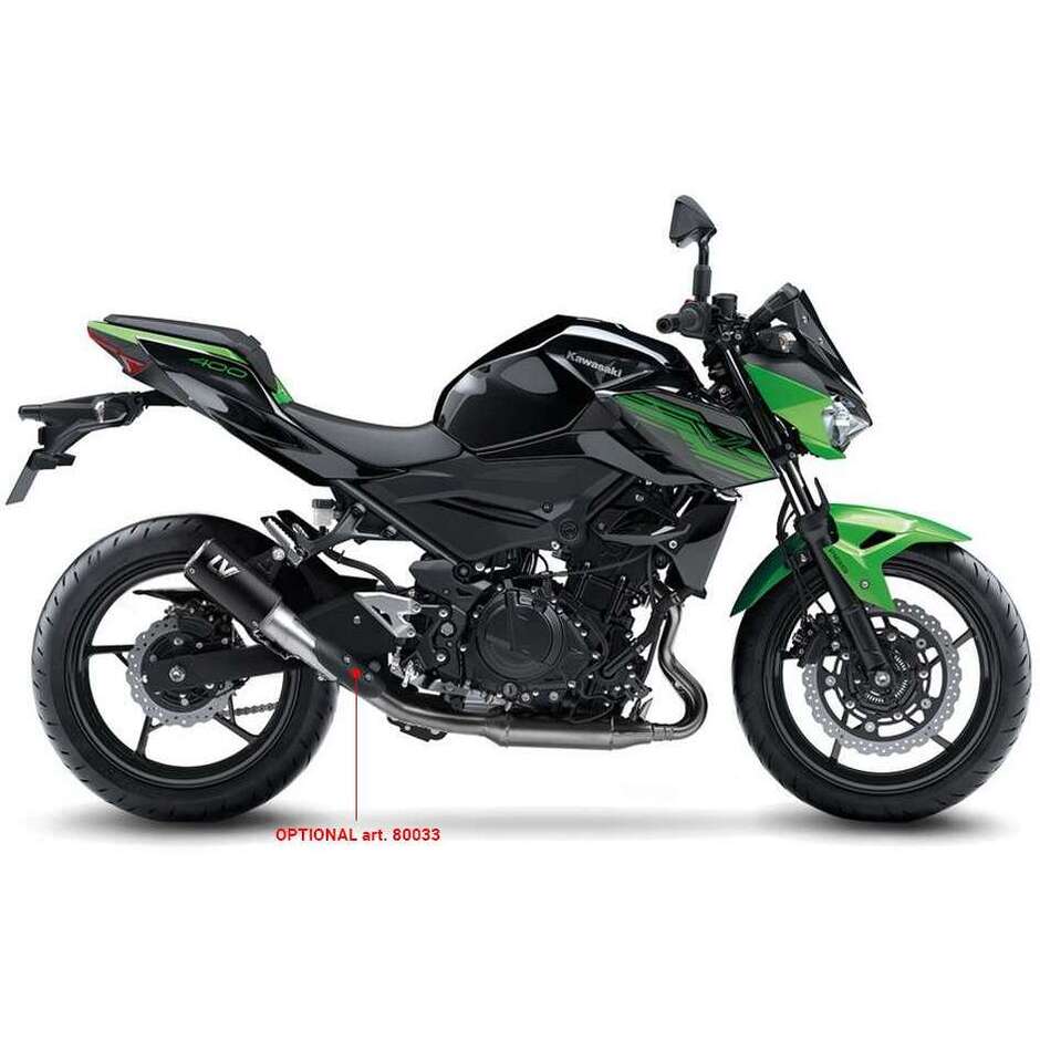 Leovince 15400BU LV CORSA Black Edition Slip-On Auspuffanlage speziell für KAWASAKI Ninja 400 (18-23); Z 400 (19-23); Ninja 500/SE (24-26); Z 500/S (24-26)