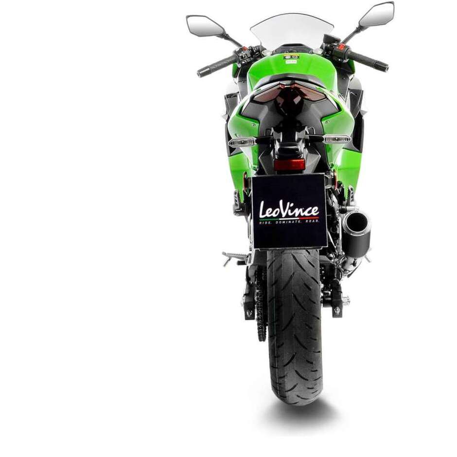 Leovince 15400BU LV CORSA Black Edition Slip-On Auspuffanlage speziell für KAWASAKI Ninja 400 (18-23); Z 400 (19-23); Ninja 500/SE (24-26); Z 500/S (24-26)