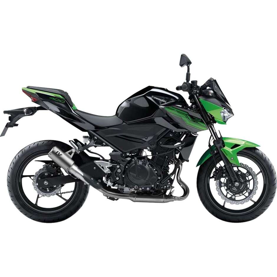 Leovince 15400TU LV CORSA Titanium Slip-On Exhaust Specific for KAWASAKI Ninja 400 (18-23); Z 400 (19-23); Ninja 500/SE (24-26); Z 500/SE (24-26)