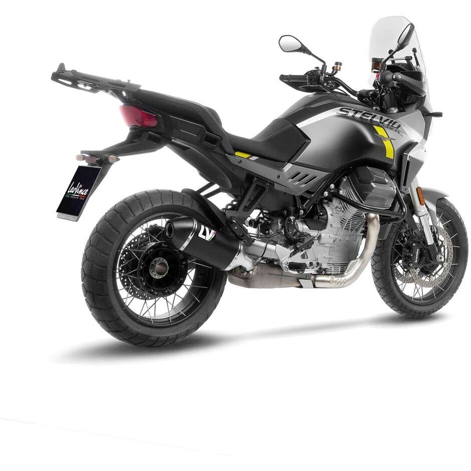 Leovince 15613B LV-14 Black Edition Slip-On Exhaust Specific for MOTO GUZZI Stelvio (24-26)