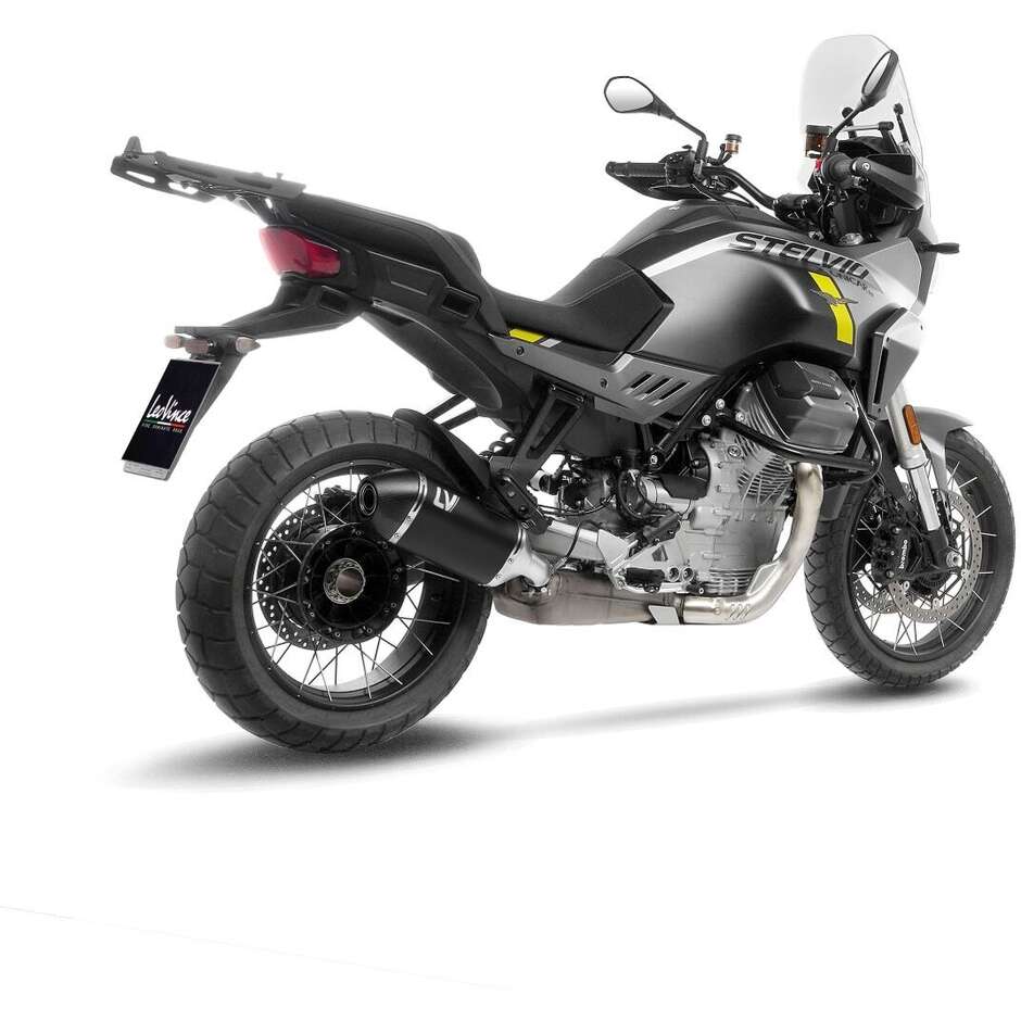 Leovince 15613B LV-14 Black Edition Slip-On Exhaust Specific for MOTO GUZZI Stelvio (24-26)