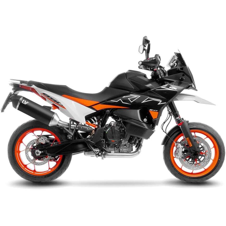 Leovince 15618B LV-14 Black Edition Slip-On Auspuff speziell für CF MOTO 800 MT (22-26); 800 MT-X (25-26); Husqvarna NORDEN 901 (22-26); KTM 790 Adventure/R (23-26); 890 Adventure / L A2 / R / Rally (21-26); KTM 890 SMT (23-26)