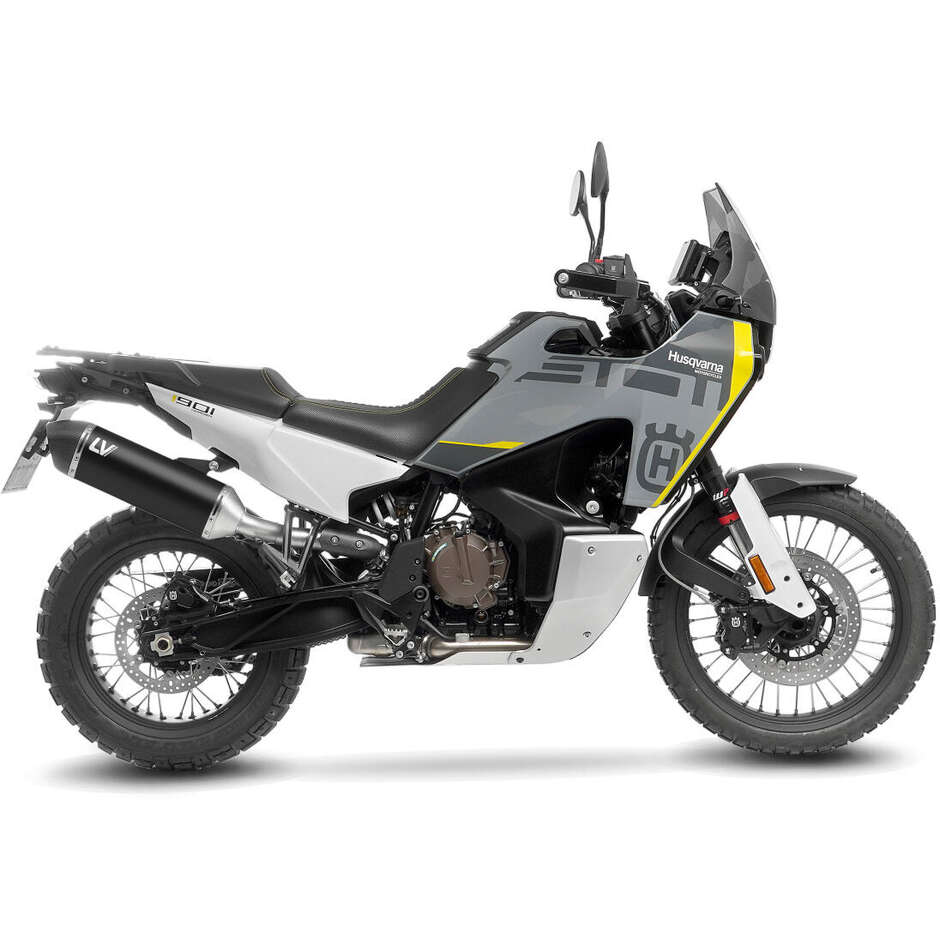Leovince 15618B LV-14 Black Edition Slip-On Exhaust Specific For CF MOTO 800 MT (22-26); 800 MT-X (25-26); Husqvarna NORDEN 901 (22-26); KTM 790 Adventure/R (23-26); 890 Adventure / L A2 / R / Rally (21-26); KTM 890 SMT (23-26)