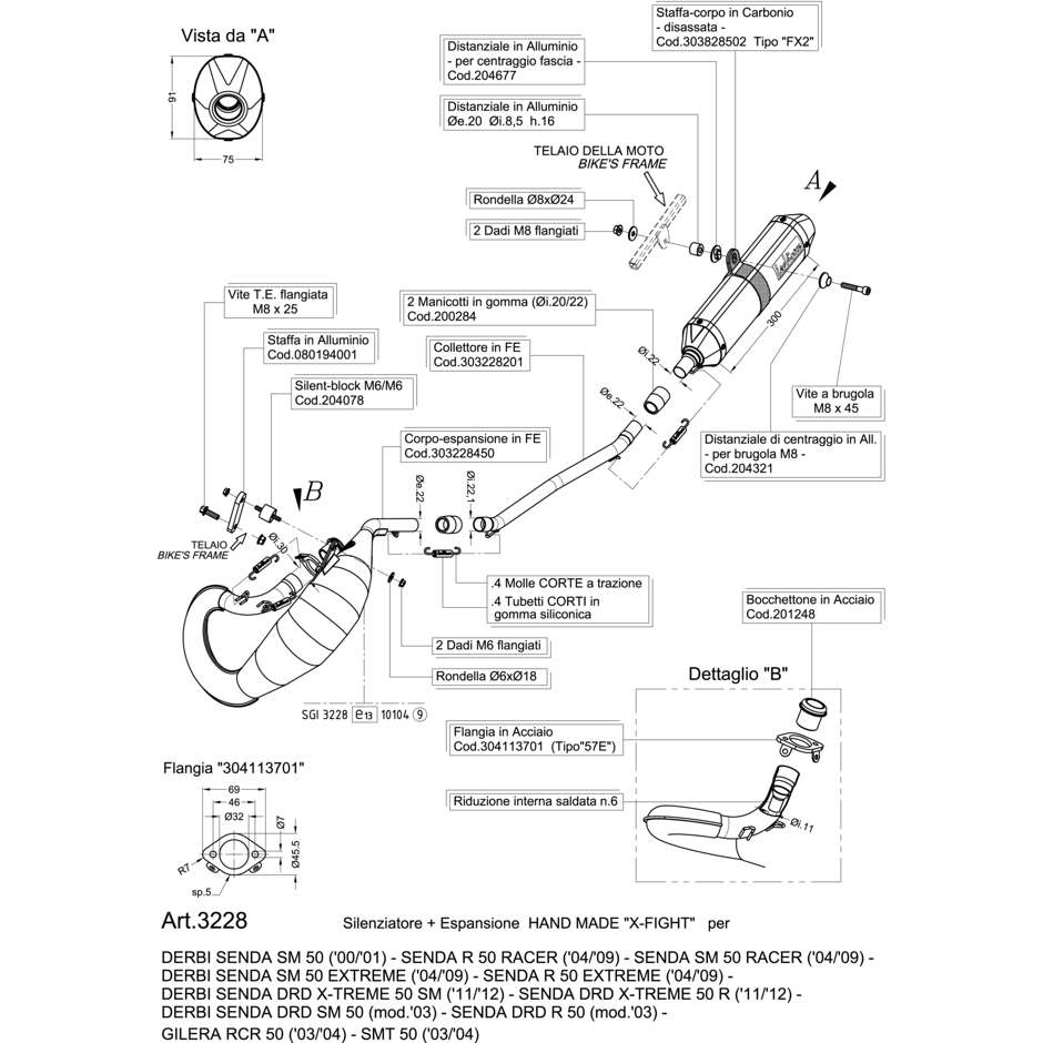 Leovince 3228B X-FIGHT BLACK EDITION Full System Complete Exhaust Specific For DERBI DRD SM/R (03>); Senda Racer SM/Enduro (04-09); Send SM (01>); Senda X-Treme SM/R (04-12); GILERA RCR50/SMT50 (03-04)