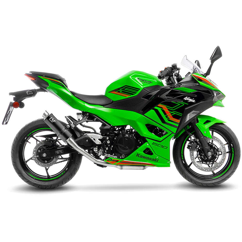 Leovince 3389EBU GP CORSA EVO BLACK Slip-On Exhaust Specific For KAWASAKI Ninja500 - Z500 (24-25); Ninja400 (18-23); Z400 (19-23)