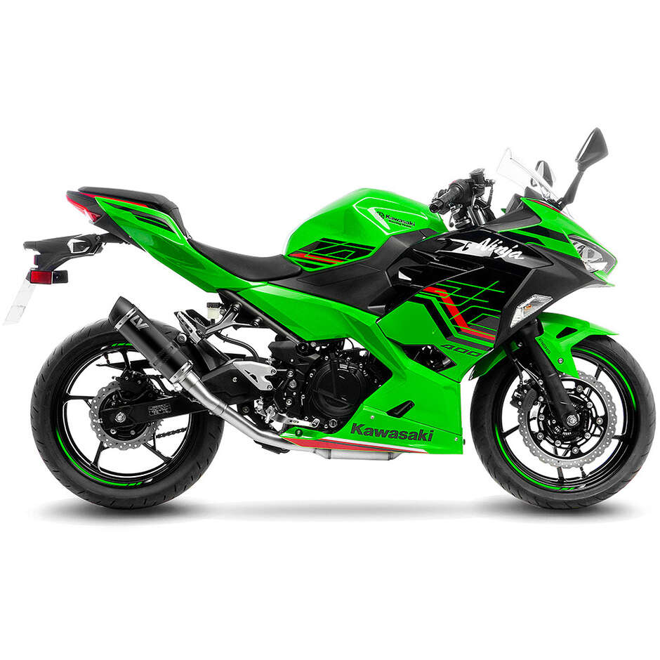 Leovince 3389EBU GP CORSA EVO BLACK Slip-On Exhaust Specific For KAWASAKI Ninja500 - Z500 (24-25); Ninja400 (18-23); Z400 (19-23)