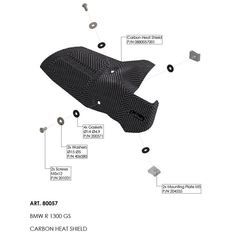 Leovince 80057 Heat Shield Specific for BMW R 1300 GS (23-26); R 1300 GS Adventure (24-26)