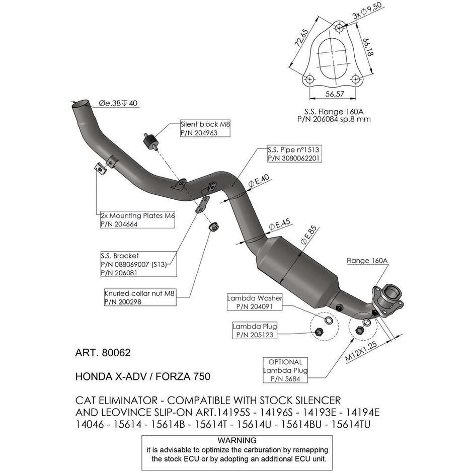 Leovince 80062 Collector Kit Specific for HONDA X-ADV (17-26)