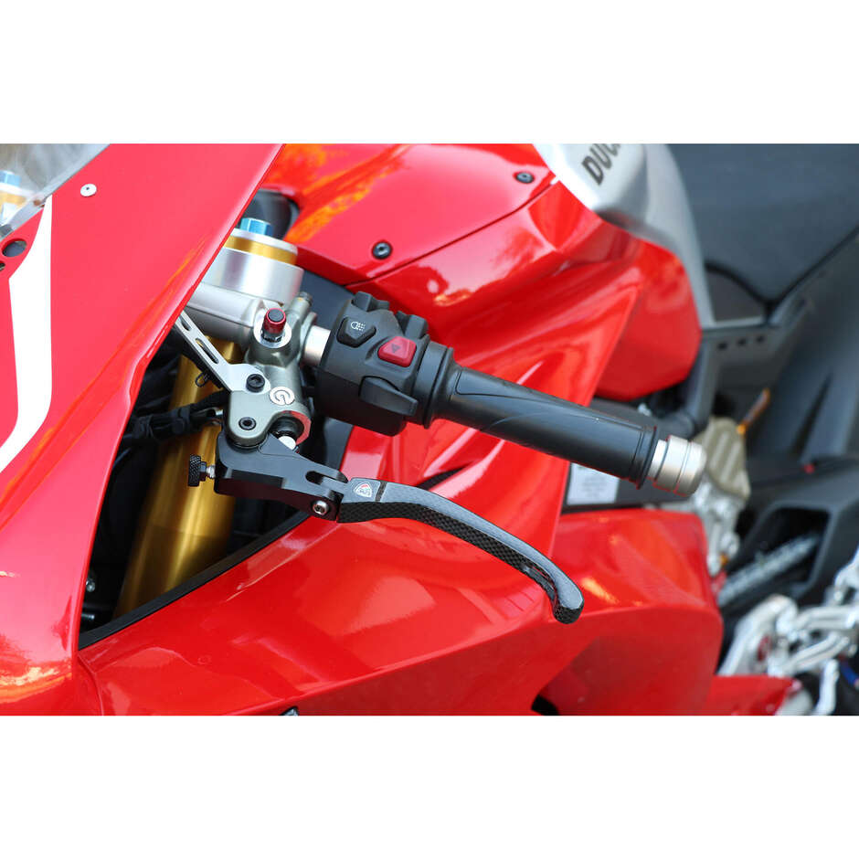 Leva frizione pieghevole Race LCR12 - Carbon CNC Racing Lucido
