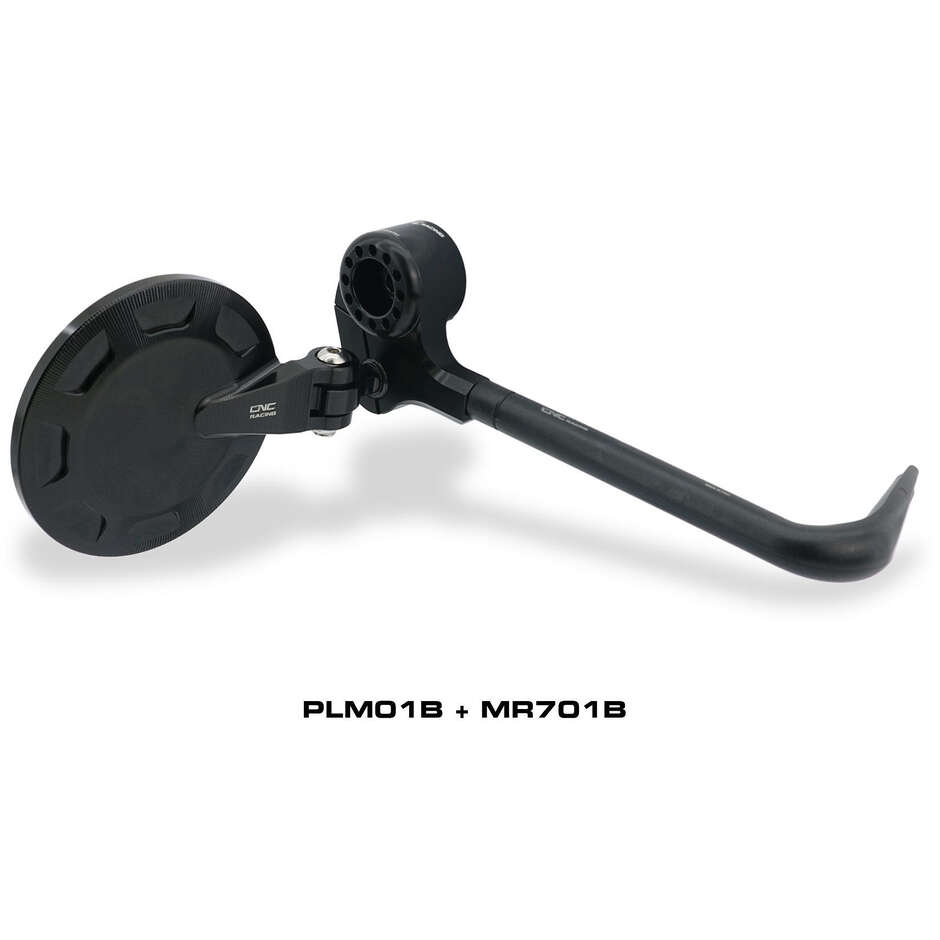 Lever-Guard Street PLM01 - Front brake lever guard with mirror mount CNC Racing Black