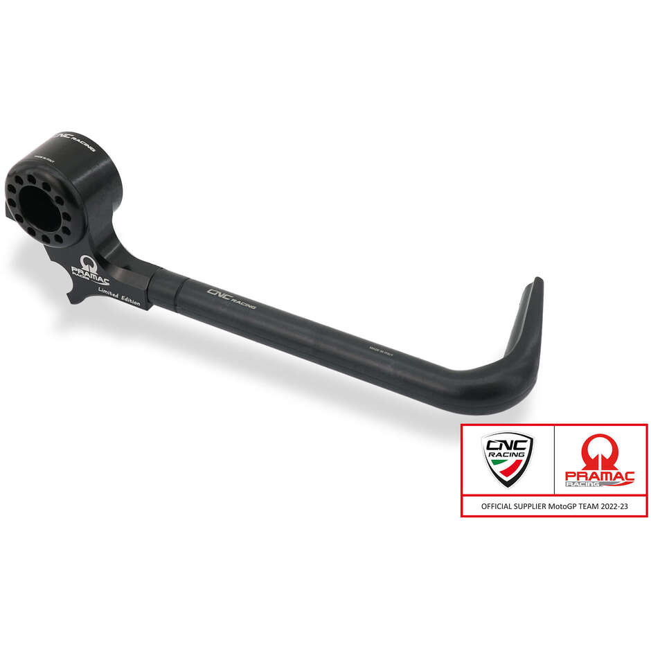 Lever-Guard Street PLM01 - Front brake lever guard with mirror mount - Pramac Racing Limited Edition CNC Racing Black