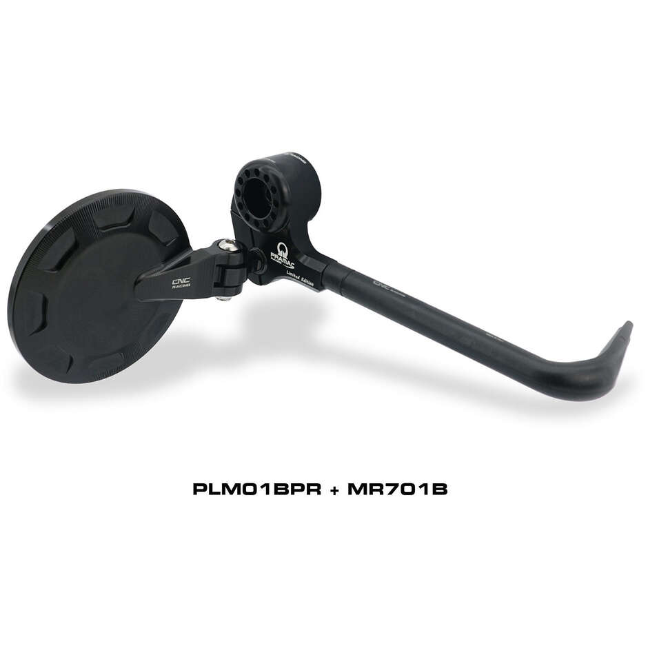 Lever-Guard Street PLM01 - Front brake lever guard with mirror mount - Pramac Racing Limited Edition CNC Racing Black