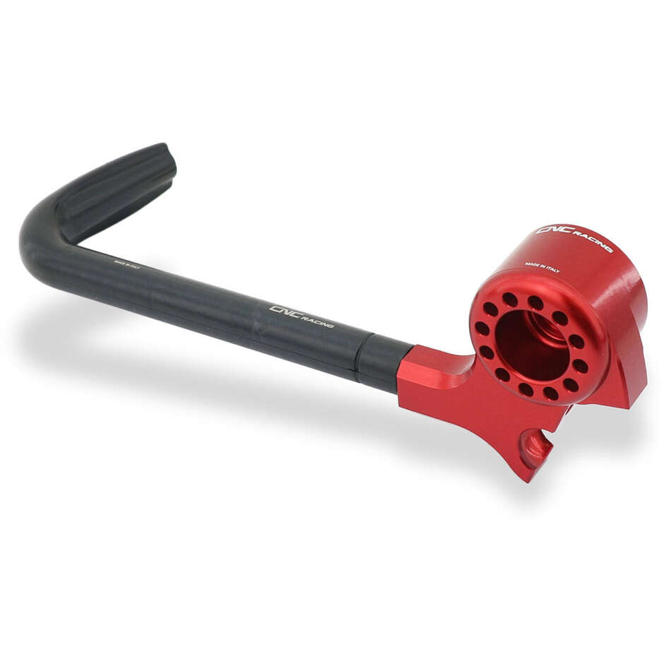 Lever-Guard Street PLM02 - Clutch Lever Guard with Mirror Mount CNC Racing Red