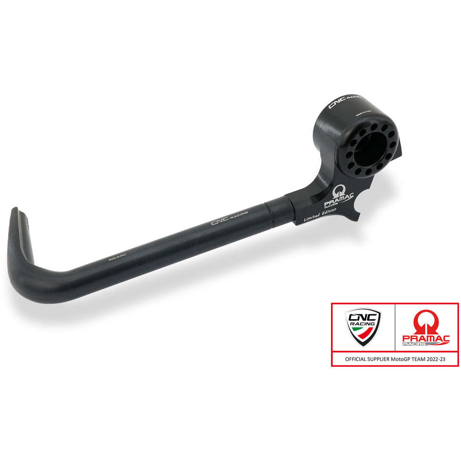 Lever-Guard Street PLM02 - Clutch lever guard with mirror mount - Pramac racing Limited Edition CNC Racing Black