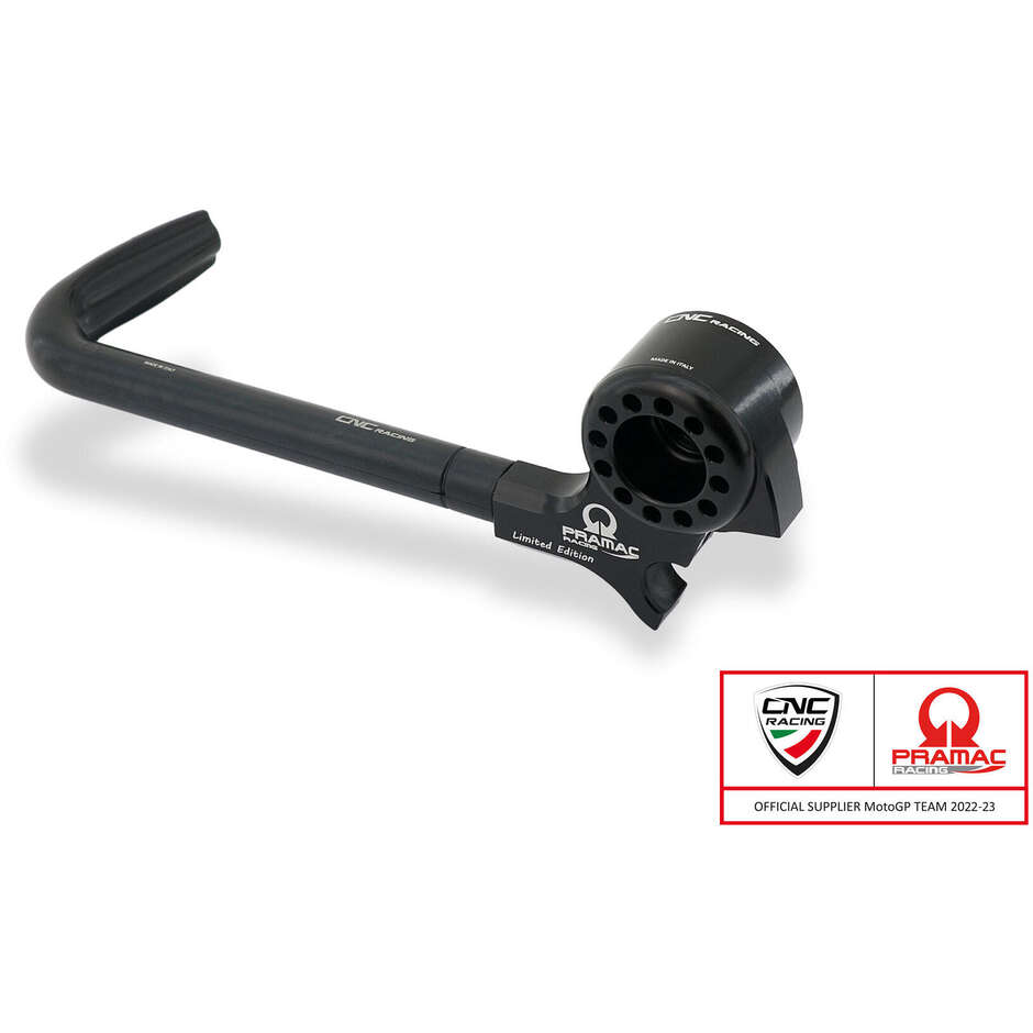 Lever-Guard Street PLM02 - Clutch lever guard with mirror mount - Pramac racing Limited Edition CNC Racing Black