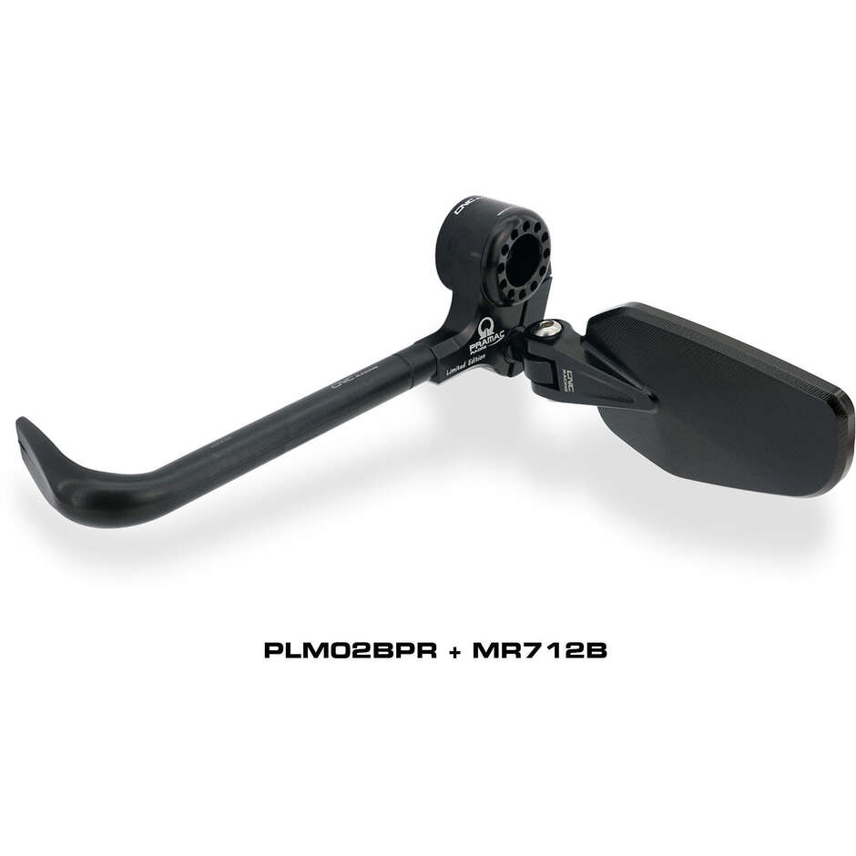 Lever-Guard Street PLM02 - Clutch lever guard with mirror mount - Pramac racing Limited Edition CNC Racing Black