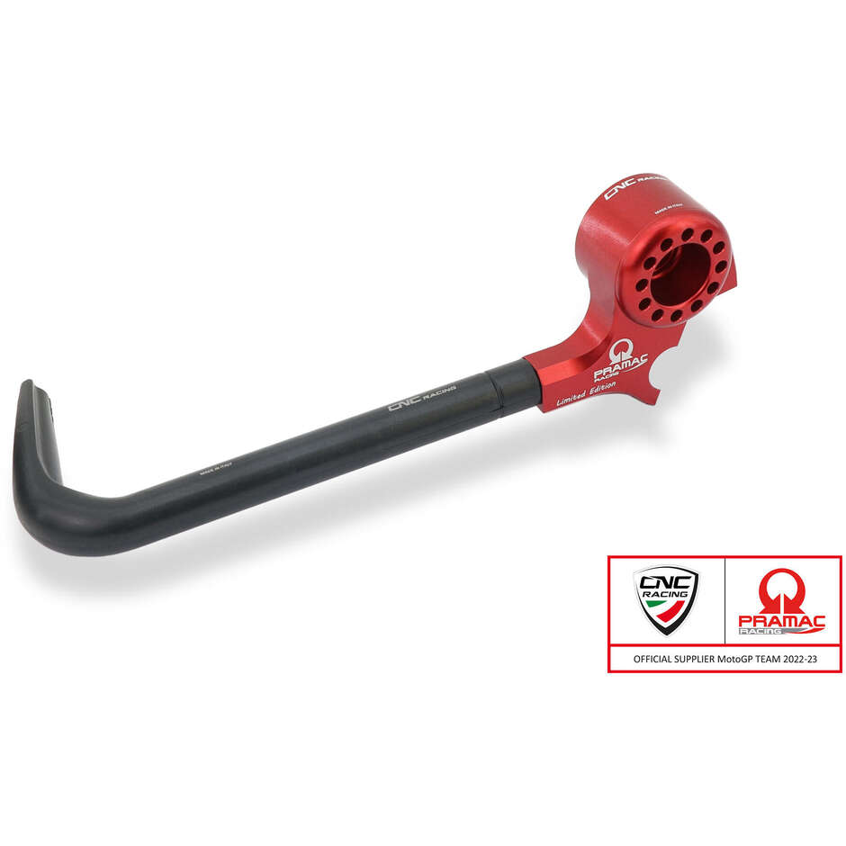 Lever-Guard Street PLM02 - Clutch lever guard with mirror mount - Pramac racing Limited Edition CNC Racing Red