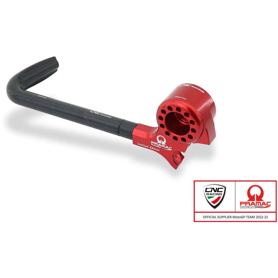 Lever-Guard Street PLM02 - Clutch lever guard with mirror mount - Pramac racing Limited Edition CNC Racing Red