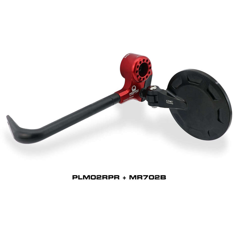 Lever-Guard Street PLM02 - Clutch lever guard with mirror mount - Pramac racing Limited Edition CNC Racing Red