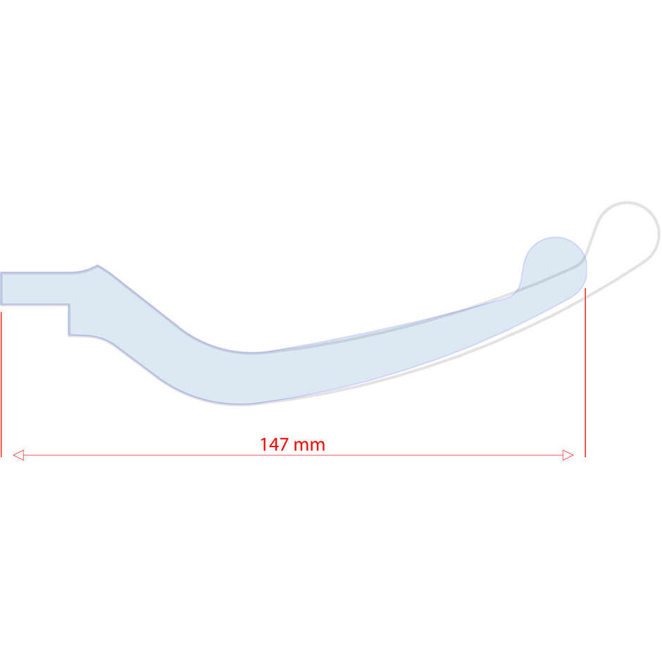 Lever IFL02 short final part for Brembo RCS CorsaCorta CNC Racing radial master cylinders Red