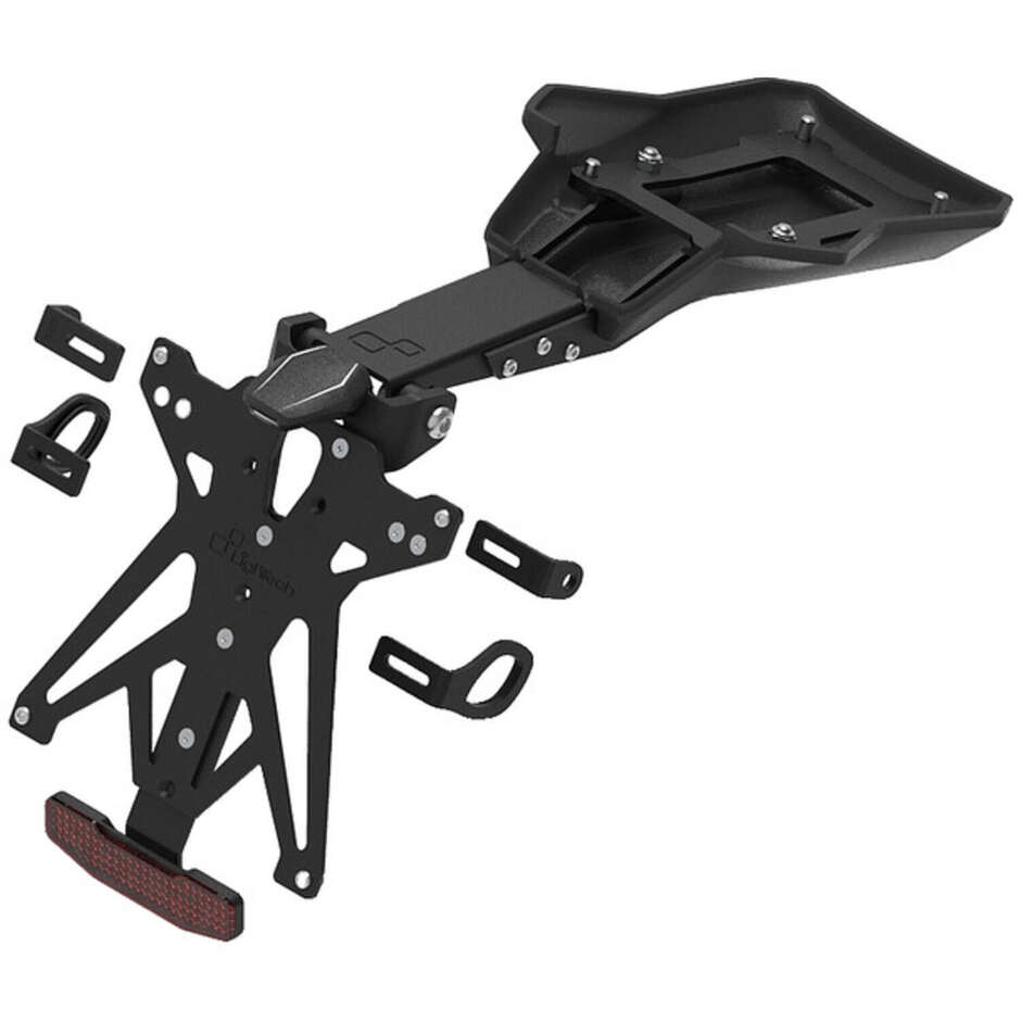 Lightech Adjustable License Plate Holder Kit Specific for Ducati Multistrada V4; V4 S; V4 RS (21-24)- (For FRANCE AND SWITZERLAND Countries)