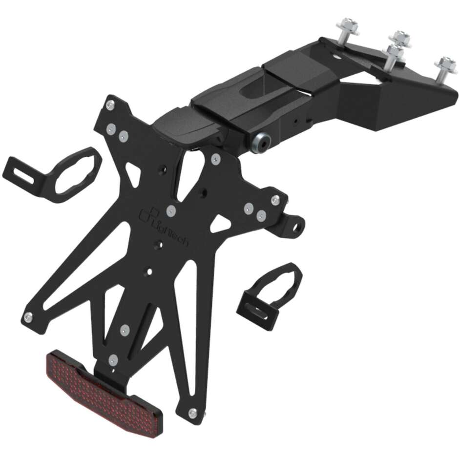 Lightech Adjustable License Plate Holder Kit Specific for Kawasaki Z 650 / Z 650 S (2016-25); Ninja 650 (2016-26)
