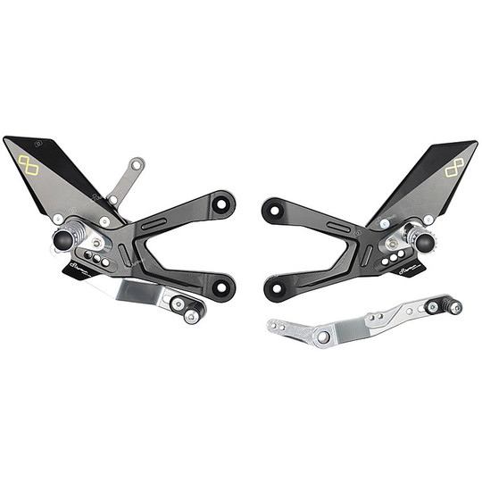 Lightech Adjustable Rear Sets FTRYA016W Articulated footrest for Yamaha R1 / R1 M 2015-20