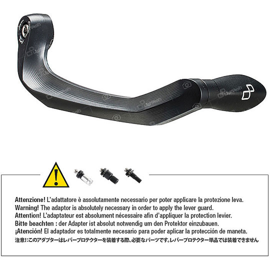 LighTech ISS108RA Aluminum Brake Lever Protection With Black Terminal