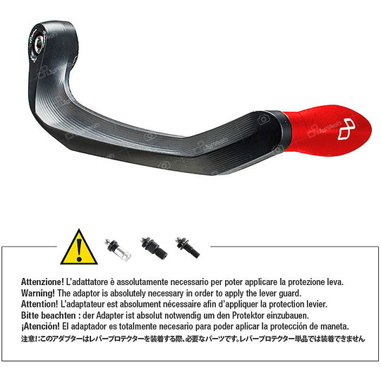 LighTech ISS108RA Aluminum Brake Lever Protection With Red Terminal